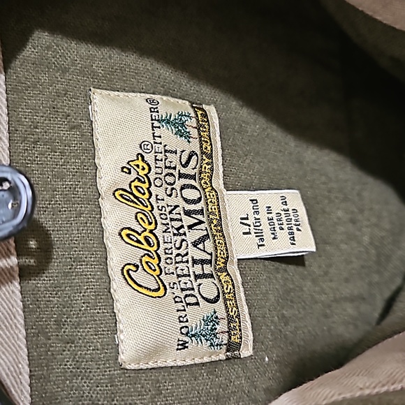 Cabela's Men's Deerskin Soft Chamois Long Sleeve Shirt - Picture 3 of 3